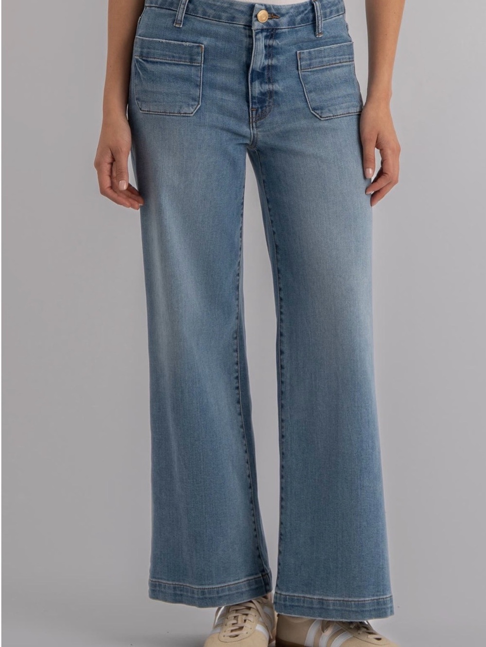 KUT from the Kloth Megs Women's Light Blue Wide Leg Jeans Size 8L